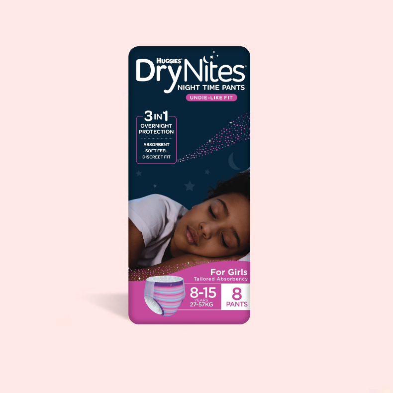 DryNites Night Time Pants for Girls 815 Years 2757kg 8 Count